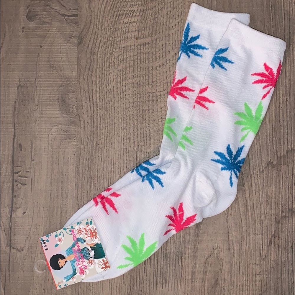 Palm Tree Girls Socks